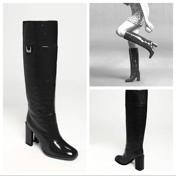 NWOB Diane von Furstenberg Yvonne Crinkle Patent Leather...